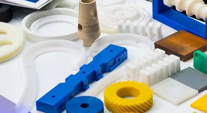 plastic machined products different colors