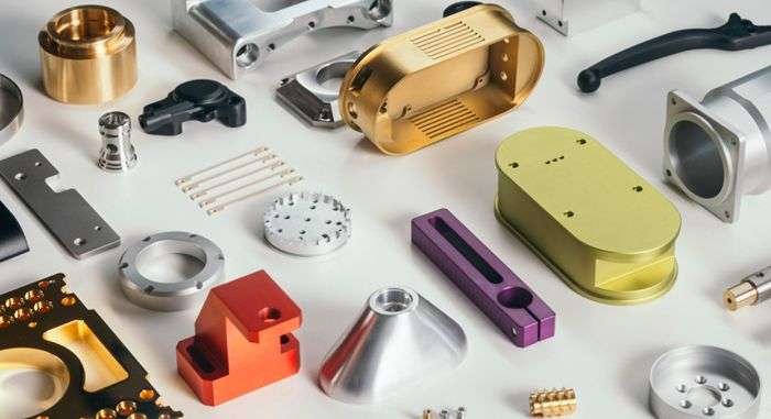 metal machined parts with different surface treatment