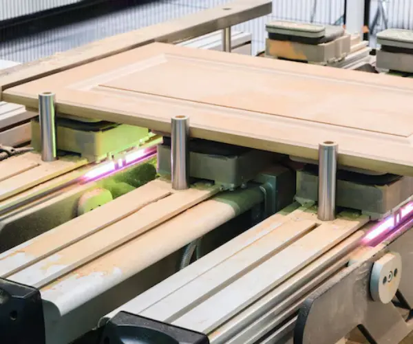 Polishing acrylic edge after CNC routing to achieve a smooth, glossy finish for clear surfaces
