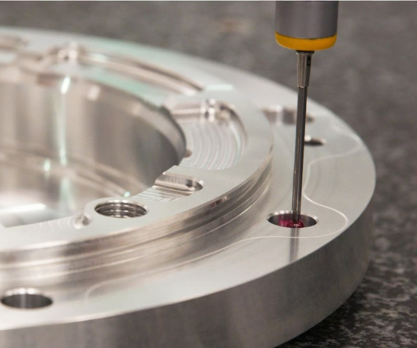 As-machined finish on metal part