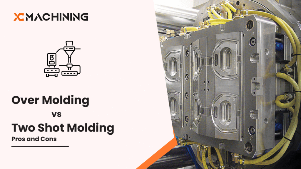 Comparison of over molding and two-shot molding, highlighting their pros and cons in manufacturing processes.
